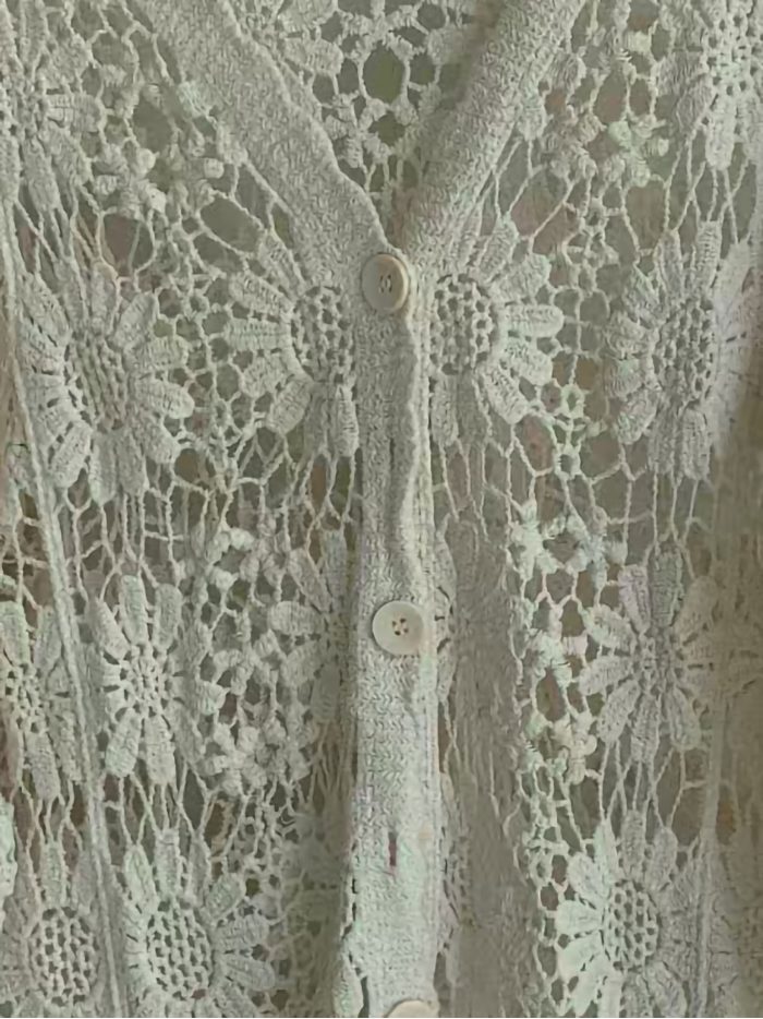 Cárdigan encaje floral