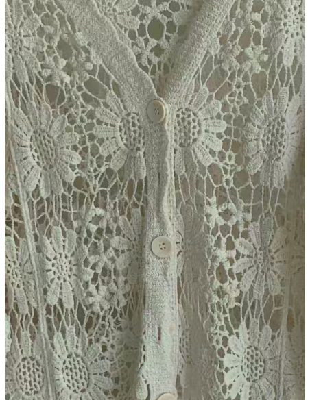 Cárdigan encaje floral