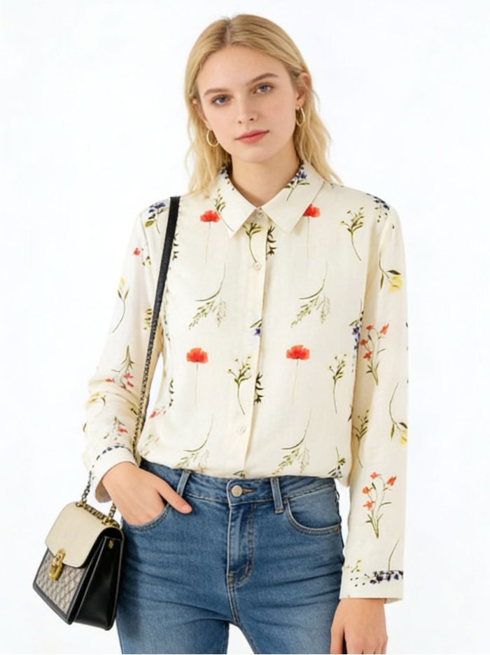 Camisa estampada flores
