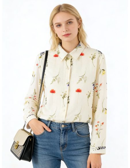 Camisa estampada flores