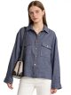 Sobrecamisa efecto denim bolsillos