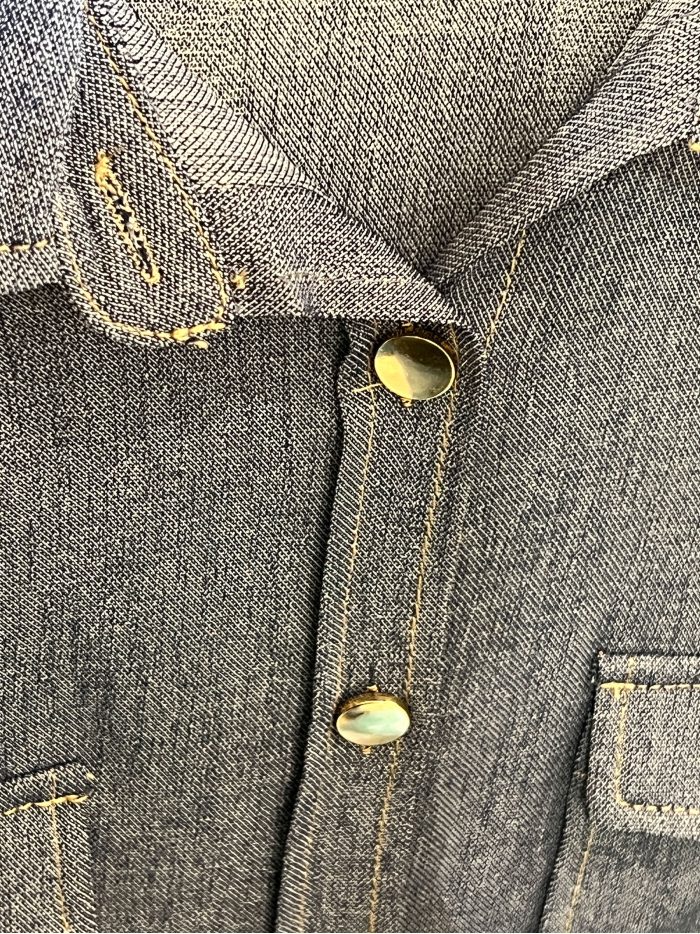 Sobrecamisa efecto denim bolsillos