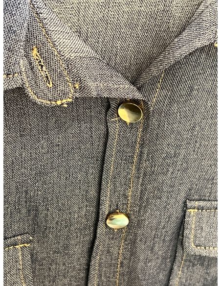 Sobrecamisa efecto denim bolsillos