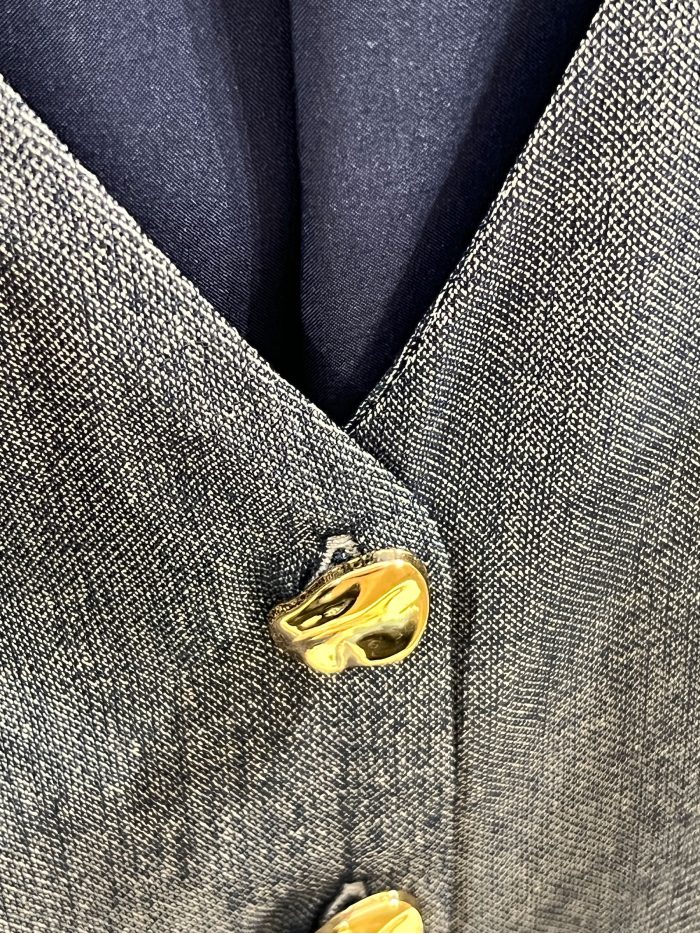 Sakko mit Denim-Effekt und Knöpfen