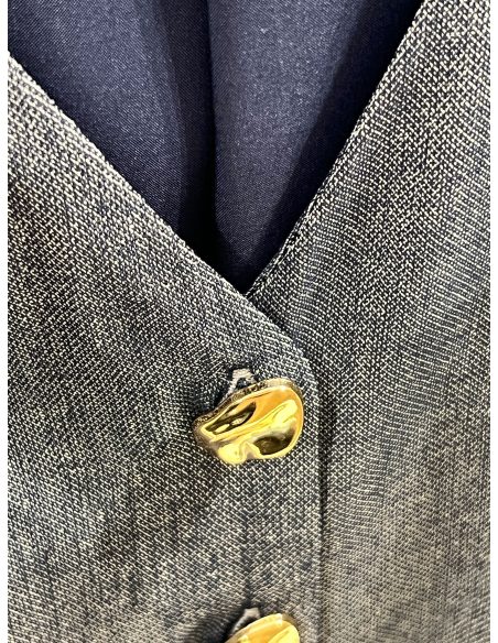 Sakko mit Denim-Effekt und Knöpfen