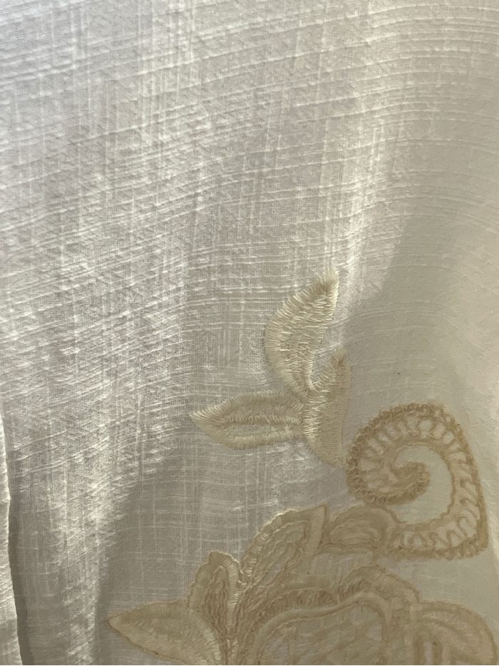 Camisa bordado efecto lino