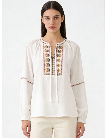 Blusa boho bordado étnico