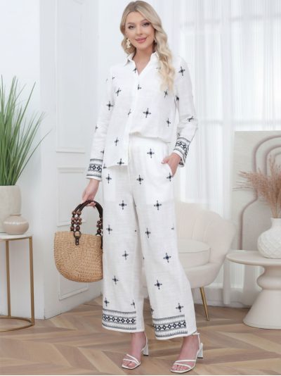 Conjunto Camisa bordada + Pantalón