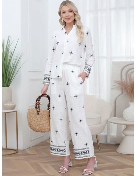 Conjunto Camisa bordada + Pantalón