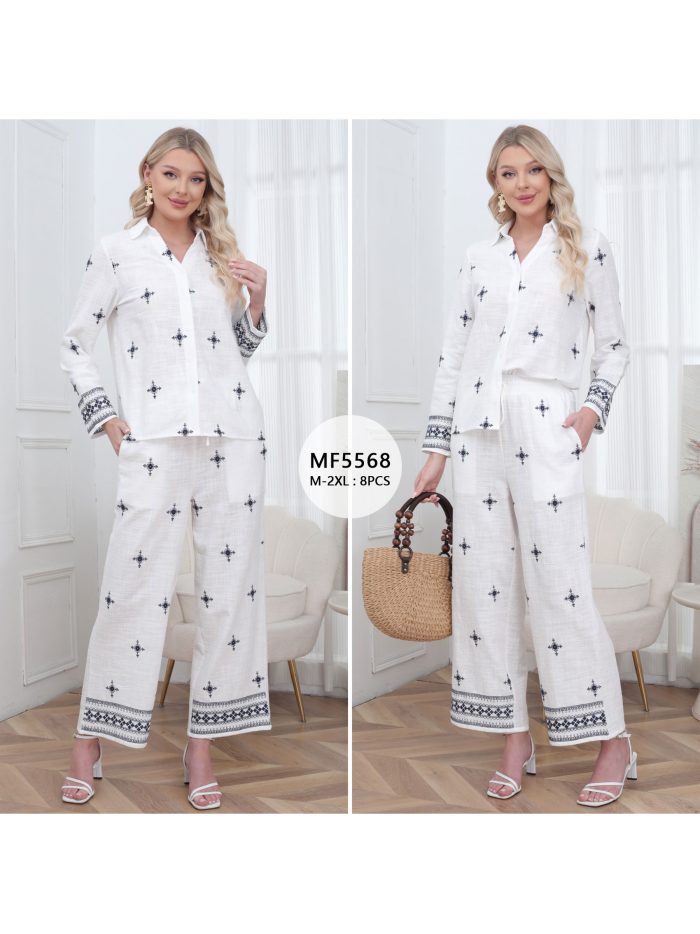 Conjunto Camisa bordada + Pantalón