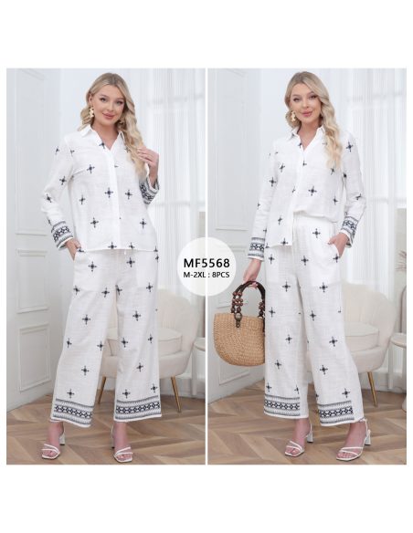 Conjunto Camisa bordada + Pantalón