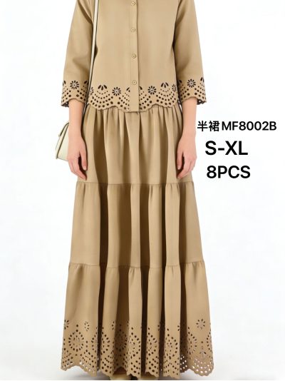 Falda larga efecto antelina calada 2