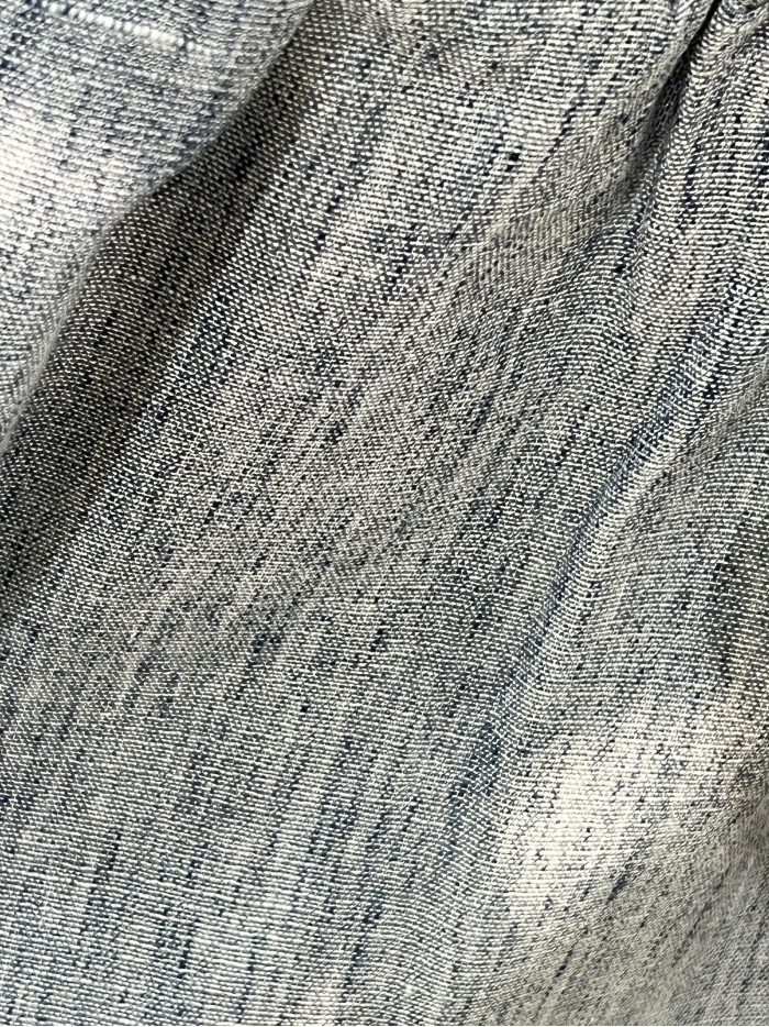 Linen effect straight-leg trousers