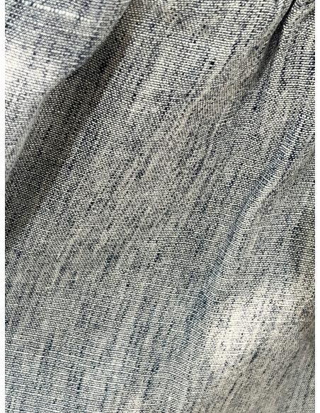 Linen effect straight-leg trousers