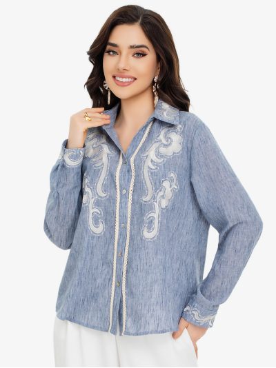 Camisa bordada puntillas