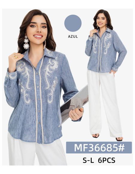 Camisa bordada puntillas