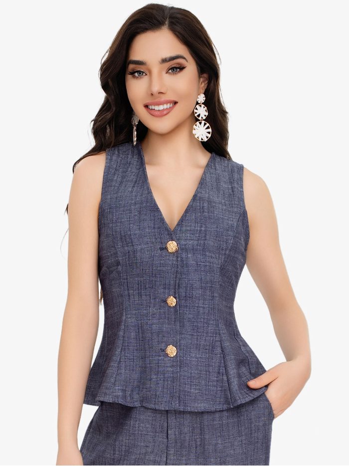 Gilet boutons bijoux