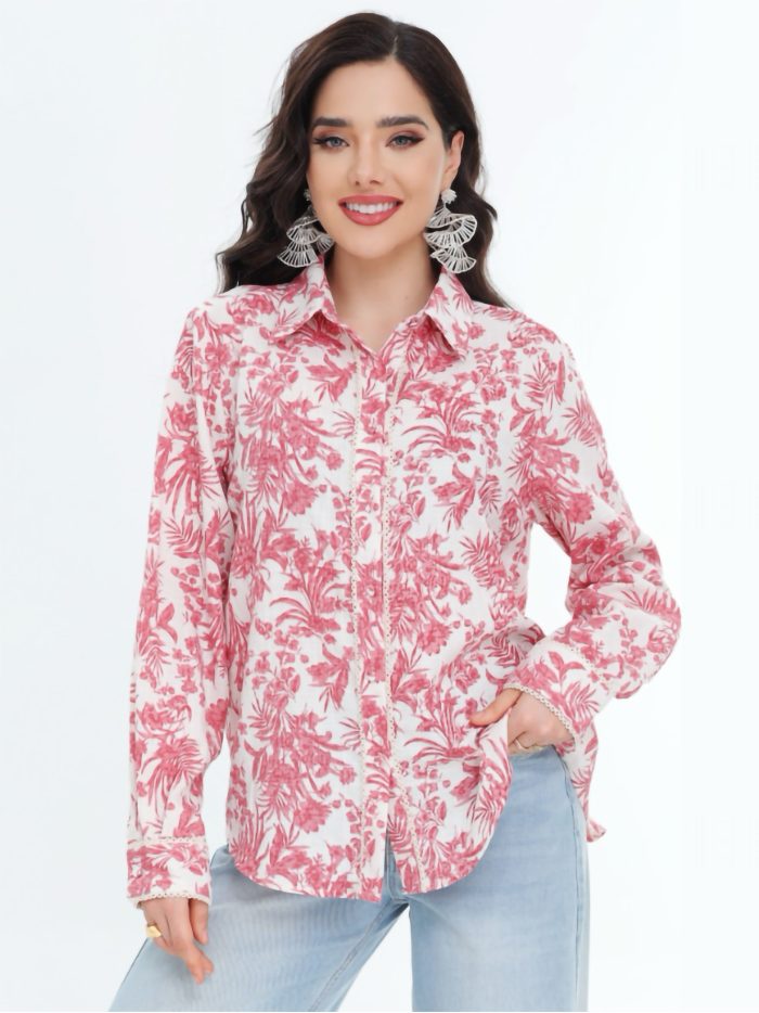 Camisa estampado tropical