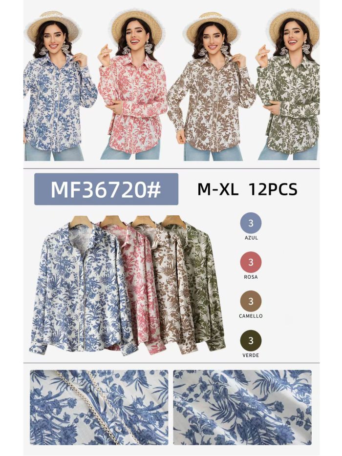 Camisa estampado tropical