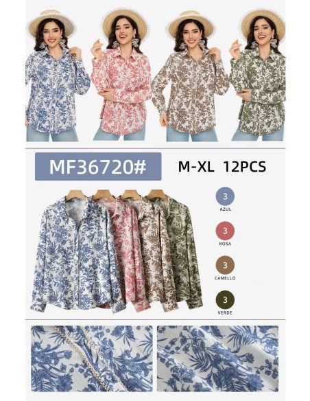 Camisa estampado tropical