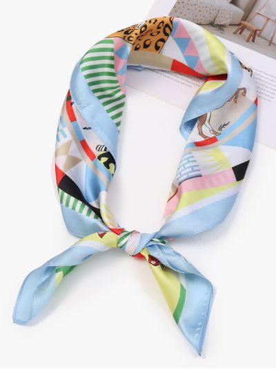 Pañuelo pequeño efecto seda estampado