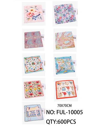 Pañuelo pequeño efecto seda estampado 2