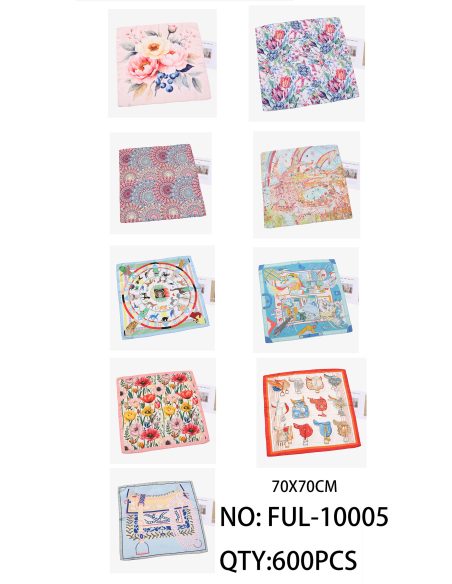 Pañuelo pequeño efecto seda estampado