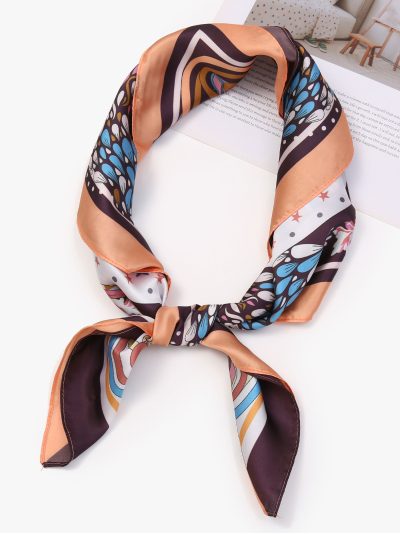 Pañuelo pequeño efecto seda estampado