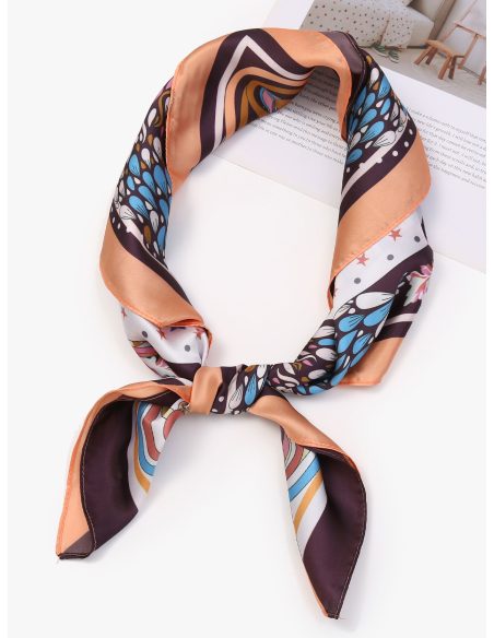 Pañuelo pequeño efecto seda estampado