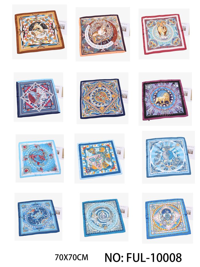 Pañuelo pequeño efecto seda estampado