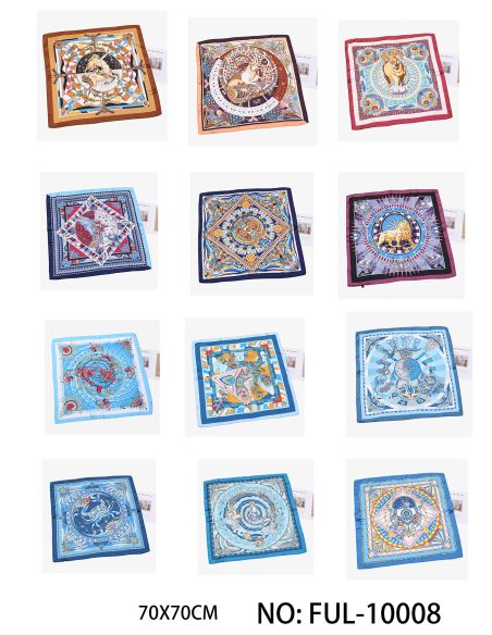 Pañuelo pequeño efecto seda estampado