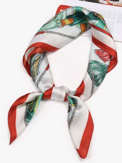 Pañuelo pequeño efecto seda estampado