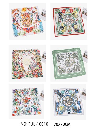 Pañuelo pequeño efecto seda estampado 2