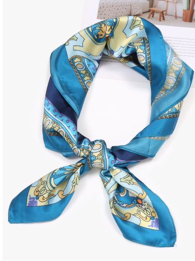 Pañuelo pequeño efecto seda estampado