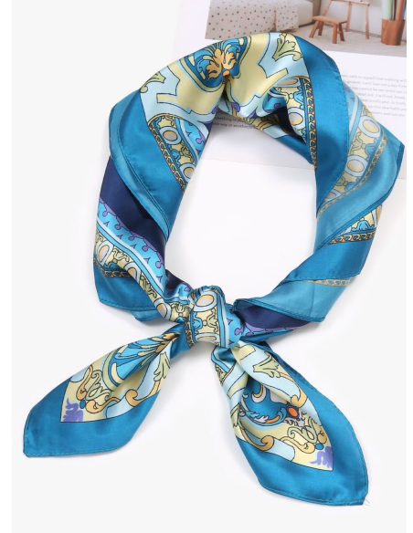 Pañuelo pequeño efecto seda estampado