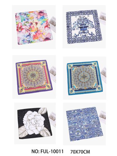 Pañuelo pequeño efecto seda estampado 2