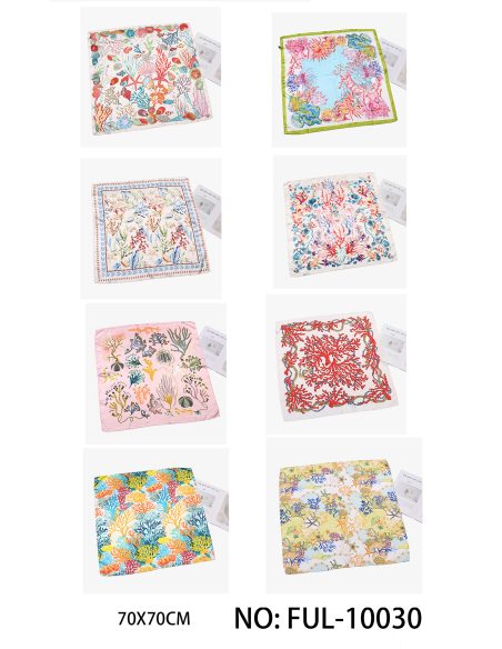 Kleines Seidentuch in Korallenblau