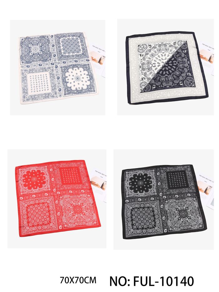 Pañuelo pequeño efecto seda bandana clásica