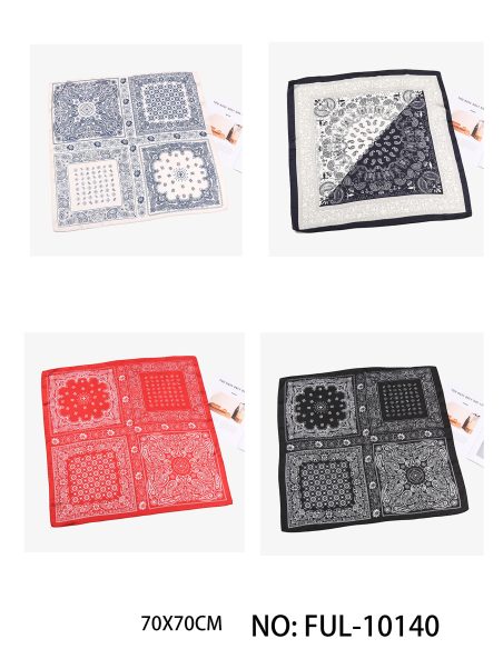 Pañuelo pequeño efecto seda bandana clásica