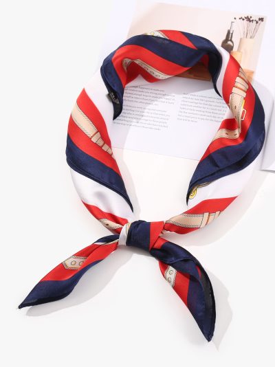 Pañuelo pequeño efecto seda estampado