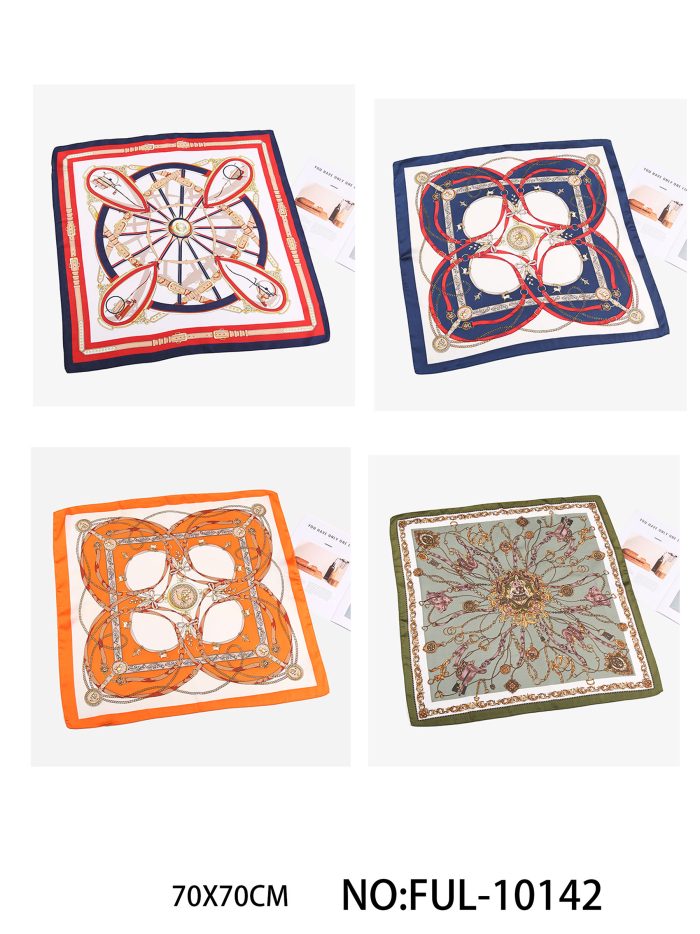 Pañuelo pequeño efecto seda estampado