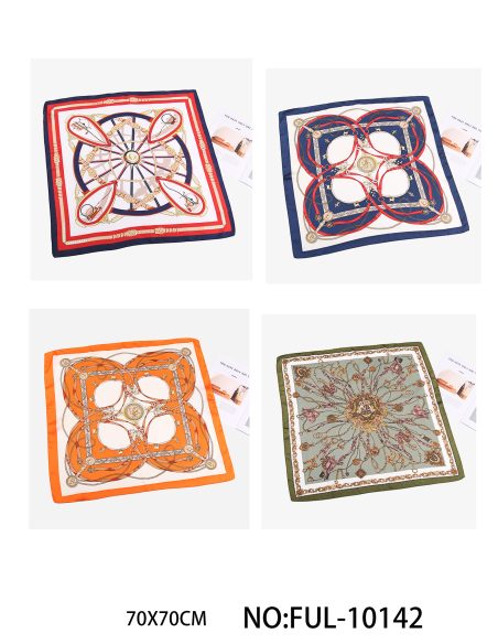 Pañuelo pequeño efecto seda estampado