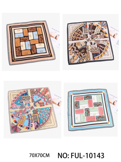 Pañuelo pequeño efecto seda estampado 2