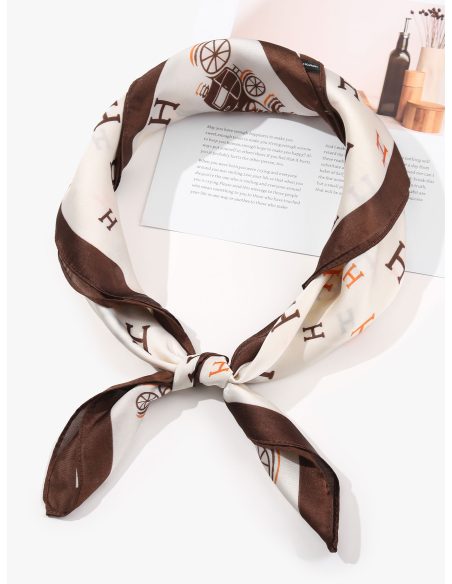 Pañuelo pequeño efecto seda letra H