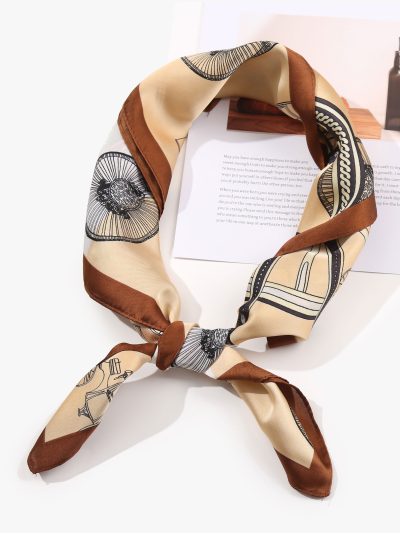 Pañuelo pequeño efecto seda carruaje vintage