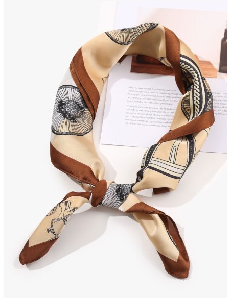 Pañuelo pequeño efecto seda carruaje vintage