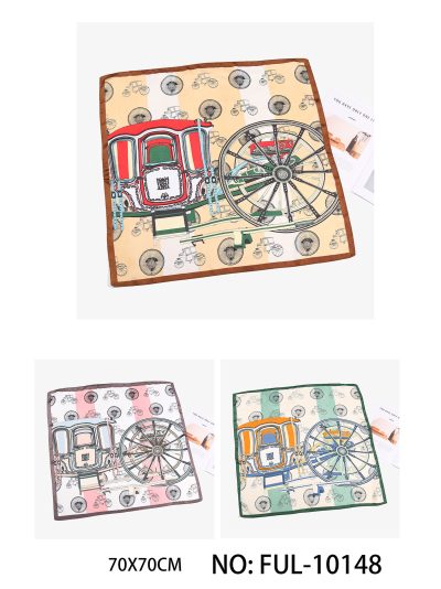 Pañuelo pequeño efecto seda carruaje vintage 2