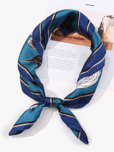 Pañuelo pequeño efecto seda botánico