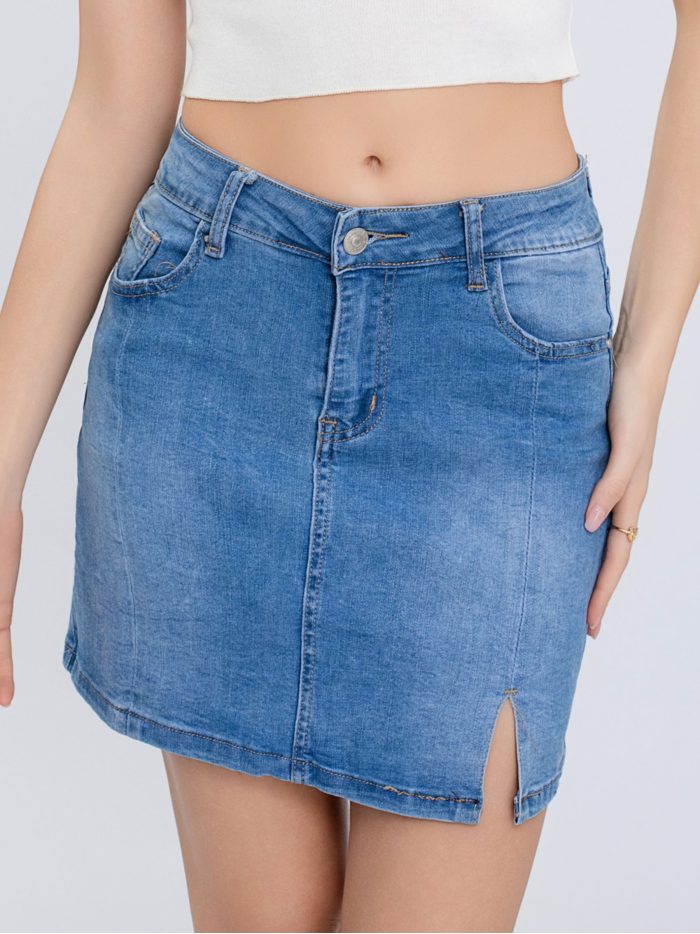 Denim mini skirt