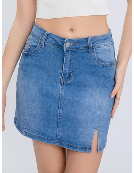 Denim mini skirt